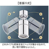 蛇口 シャワーヘッド キッチン 通販 蛇口シャワー 洗面台 洗面所 台所 流し シャワー ヘッド 後付け ハンドシャワー ノズル 水道 水栓 首振り 360° ステンレス 節水 切り替え ストレート