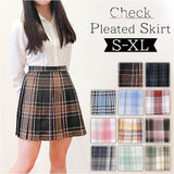 制服 スカート 通販 スクール プリーツスカート ミニスカート ミニ丈 ボトムス チェック柄 アジャスター付き ポケット付き なんちゃって 高校生 中学生 学生 入学 卒業 学校 通学 女子