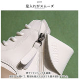 厚底スニーカー レディース ハイカット 通販 靴 くつ シューズ ブーツ ショートブーツ 運動靴 疲れない 軽量 レースアップ サイドジップ 4cm 合皮 PU コンフォートシューズ 旅行