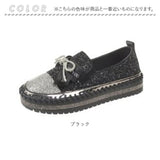 大人 厚底 スリッポン 通販 フラットシューズ スニーカー 靴 くつ シューズ おしゃれ レディース キラキラ リボン 履きやすい 滑りにくい ローカット ぺたんこ ローヒール 歩きやすい