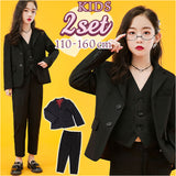 パンツスーツ 女の子 通販 クロスーツ 黒スーツ 子供用スーツ ジャケット パンツ ズボン 上衣 フォーマルスーツ ブラックフォーマル 通学 スクール 制服 かっこいい 女子 男の子 おしゃれ