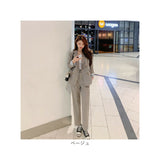 レディース スーツ セットアップ ビジネス 通販 ビジネススーツ セレモニースーツ フォーマルスーツ パンツスーツ 上下セット レディーススーツ 長袖 無地 金ボタン ビジカジ 入学式