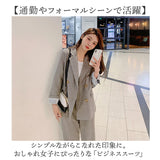 レディース スーツ セットアップ ビジネス 通販 ビジネススーツ セレモニースーツ フォーマルスーツ パンツスーツ 上下セット レディーススーツ 長袖 無地 金ボタン ビジカジ 入学式