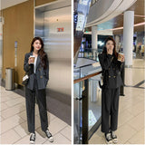 レディース スーツ セットアップ ビジネス 通販 ビジネススーツ セレモニースーツ フォーマルスーツ パンツスーツ 上下セット レディーススーツ 長袖 無地 金ボタン ビジカジ 入学式