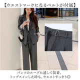 レディース スーツ セットアップ ビジネス 通販 ビジネススーツ セレモニースーツ フォーマルスーツ パンツスーツ 上下セット レディーススーツ 長袖 無地 金ボタン ビジカジ 入学式