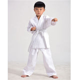 空手着 上下 帯セット 通販 空手 道着 空手衣 胴衣 白帯 ３点セット 上着 上衣 パンツ 子供 大人 軽量 速乾 耐久性 混紡生地 サイドスリット 動きやすい 練習着 合気道 武道 学校 体育