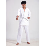 空手着 上下 帯セット 通販 空手 道着 空手衣 胴衣 白帯 ３点セット 上着 上衣 パンツ 子供 大人 軽量 速乾 耐久性 混紡生地 サイドスリット 動きやすい 練習着 合気道 武道 学校 体育