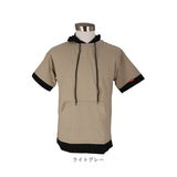 Tシャツ 半袖 メンズ 通販 半袖パーカー パーカー トップス カットソー プルオーバー ティーシャツ フード付 ルームウェア 夏 通勤 通学 シンプル 無地 デイリー 普段着 カジュアル