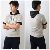 Tシャツ 半袖 メンズ 通販 半袖パーカー パーカー トップス カットソー プルオーバー ティーシャツ フード付 ルームウェア 夏 通勤 通学 シンプル 無地 デイリー 普段着 カジュアル