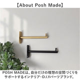 アイアンフック おしゃれ 通販 フック ネジ止め 壁掛けフック 3kg 壁掛け金具 フックハンガー 壁掛け 収納 オシャレ シンプル 引っ掛け 玄関 廊下 POSH LIVING ポッシュリビング アイアン