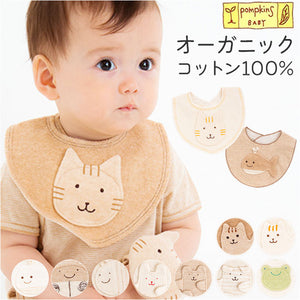 スタイ ベビー 通販 日本製 赤ちゃん あかちゃん よだれかけ ベビースタイ オーガニックコットン ミニスタイ オーガニック コットン ナチュラル シンプル ネコ 猫 吸水性 おしゃれ