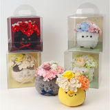 Green house グリーンハウス ソープフラワー アレンジメント M 通販 フェイクフラワー フラワーギフト 花 フラワー 造花 ギフト GREEN HOUSE 贈り物 贈りもの ふわふわ ポット かわいい