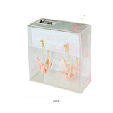 ピアス 鶴 通販 日本製 イヤリング 耳飾り ぶら下がりピアス ぶら下がり タイプ 吊り下げ 両耳 アクセサリー アクセ 折り鶴 折り紙 かわいい 可愛い おしゃれ オシャレ 着物 浴衣 和装