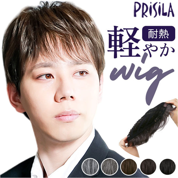 プリシラ prisila ウィッグ ストレートショート メンズ GB-21 通販 男性用部分かつら 部分かつら メンズウィッグ ヘアピース カバーピース 部分ウィッグ ポイントウィッグ メンズウイッグ