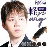 プリシラ prisila ウィッグ ストレートショート メンズ GB-21 通販 男性用部分かつら 部分かつら メンズウィッグ ヘアピース カバーピース 部分ウィッグ ポイントウィッグ メンズウイッグ