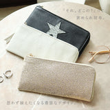 Pisoraro ピソラロ 長財布 通販 財布 お財布 おさいふ さいふ ロングウォレット ウォレット 星 スター キラキラ きらきら 薄型 スリム 薄い 小銭入れ 札入れ カード入れ ファスナー 小銭