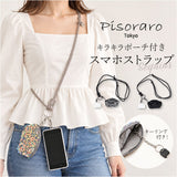ピソラロ Pisoraro スマホストラップ 通販 スマホショルダー スパンコールポーチ 携帯ショルダーストラップ ストラップ 斜めがけ 首掛け モバイル レディース ストラップホルダー