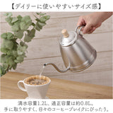 コーヒードリップ ケトル 通販 日本製 コーヒードリップポット ステンレス製 ドリップポット 細口 ワイヤーハンドル 木製ツマミ ガス火 IH電磁調理器 スタイリッシュ 調理器具