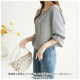 ブラウス レディース 七分袖 通販 シャツ Tシャツ フリル袖 チェック柄 チェック ボートネック ラウンドネック フリル かわいい コットン シンプル 大人 OL 通学 通勤 おしゃれ