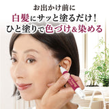 白髪隠し 通販 日本製 カラースティック 白髪かくし ヘアカラー ヘアファンデーション 白髪 白髪ケア 白髪染め ペンタイプ 生え際 筆タイプ 眉毛 まゆげ 塗るだけ 普段使い 女性用