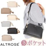 ALTROSE アルトローズ ショルダー レディース 通販 ショルダーバッグ ショルダーバック 肩掛け 斜めかけ ななめかけ 合皮 合皮皮革 チャームタッセル 前後 ポケット きれいめ 上品
