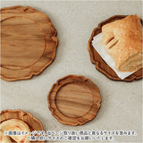 木製 トレー おしゃれ 通販 プレート 輪花L 16cm 豆皿 小皿 木皿 コースター リムプレート 皿 ミニプレート 木の器 お皿 ミニトレー 可愛い オシャレ かわいい 天然木 ウッド 木 カフェ