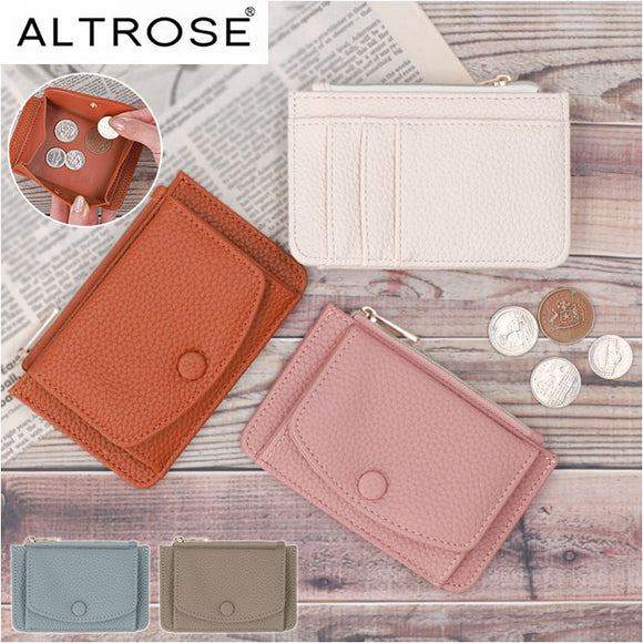 ALTROSE 財布 通販 ミニ財布 フラグメントケース さいふ お財布 ミニサイフ ボックス型小銭入れ ボックス型 小銭入れ レディース 使いやすい 薄い 小さい おしゃれ シンプル くすみカラー