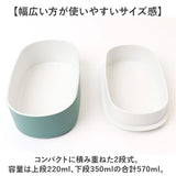 弁当箱 2段 570ml 箸セット 通販 日本製 ランチボックス 二段 お箸セット 二段弁当箱 2段弁当箱 レディース 大人 女子 メンズ 男子 小さめ シンプル レンジ対応弁当箱