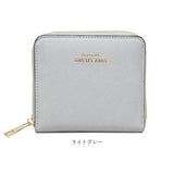 財布 レディース 二つ折り 通販 二つ折り財布 角シボ ミドルラウンド財布 ミニ財布 サイフ さいふ ミニウォレット 折り財布 小銭入れ 折財布 ラウンドファスナー フェイクレザー 合皮