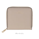 財布 レディース 二つ折り 通販 二つ折り財布 角シボ ミドルラウンド財布 ミニ財布 サイフ さいふ ミニウォレット 折り財布 小銭入れ 折財布 ラウンドファスナー フェイクレザー 合皮