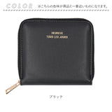 財布 レディース 二つ折り 通販 二つ折り財布 角シボ ミドルラウンド財布 ミニ財布 サイフ さいふ ミニウォレット 折り財布 小銭入れ 折財布 ラウンドファスナー フェイクレザー 合皮