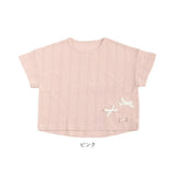 Tシャツ キッズ 女の子 半袖 通販 半袖Tシャツ カットソー キッズTシャツ 綿100% コットン100 子供 パターンメッシュ かわいい おしゃれ 可愛い ガールズ 子供服 子ども服 ベビー服 Aenak