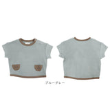 半袖 tシャツ 子ども 通販 Tシャツ ワッフル 生地 男の子 キッズ 子供服 子ども服 ボーイズ バイカラー おしゃれ かわいい ポケット 男児 ニューベーシック Aenak 225003 ベビー服