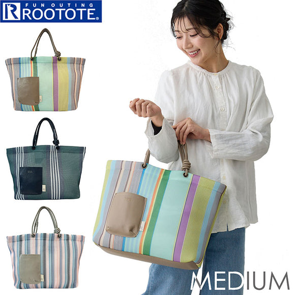 ルートート トートバッグ ROOTOTE 1083 通販 トートバック レディース 大きめ A4 通勤 通学 手提げバッグ 手提げ袋 手提げかばん 軽量 軽い おしゃれ シンプル 洗える 手洗い ストライプ