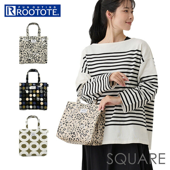 ルートート トートバッグ ラミネート 1290 通販 ROOTOTE トートバック ミニトートバッグ 小さめ AQUARE スクエア レディース ラミネートーK 撥水 軽量 軽い おしゃれ シンプル モチーフ