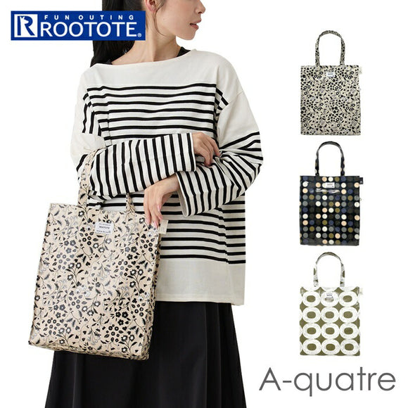 ルートート トートバッグ ラミネート 1291 通販 ROOTOTE トートバック レッスンバッグ 大きめ A4 通勤 通学 A-quatre アーキャトル レディース ラミネートーK 撥水 軽量 軽い おしゃれ