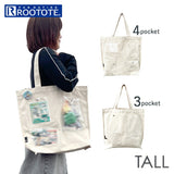 ルートート トートバッグ 1305 通販 ROOTOTE トートバック 推し活トート 沼トート キャンバストートバッグ 大きめ A4 TALL トール クリアポケット ショーケースーA ポケットたくさん