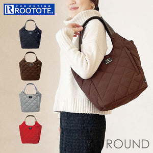 ルートート トートバッグ ROOTOTE 1331 通販 トートバック レディース 通勤 通学 軽量 軽い 撥水 自立 仕切り 肩掛け ナイロン キルティング おしゃれ 可愛い ROUND Parootie Quilt