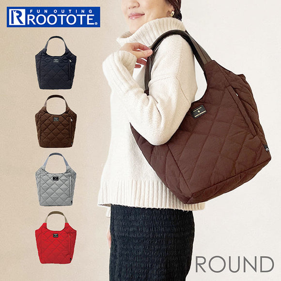 ルートート トートバッグ ROOTOTE 1331 通販 トートバック レディース 通勤 通学 軽量 軽い 撥水 自立 仕切り 肩掛け ナイロン キルティング おしゃれ 可愛い ROUND Parootie Quilt