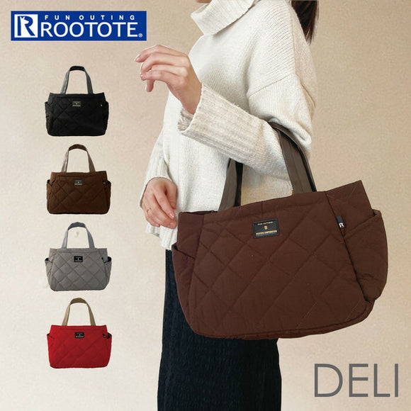 ルートート トートバッグ ROOTOTE 1332 通販 トートバック レディース 通勤 通学 軽量 軽い 撥水 自立 仕切り 手提げ ナイロン キルティング おしゃれ かわいい DELI Parootie Quilt