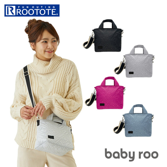 ルートート ショルダー ROOTOTE 1389 通販 レディース 斜めがけ 大人 小さめ 軽量 軽い 自立 ミニショルダーバッグ 無地 シンプル ファスナー ミニトート ミニバッグ デザイン 幾何学柄