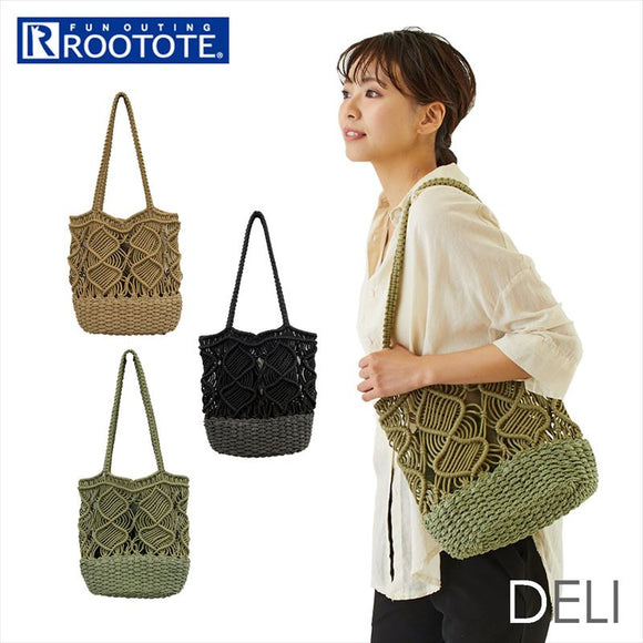 ルートート トートバッグ ROOTOTE 1453 通販 レディース かごバッグ カゴバッグ デリ DELI ミニトート 肩掛け 軽量 軽い 雑材 手編み カゴ 収納 インテリア マクラメ編み ロープ おしゃれ