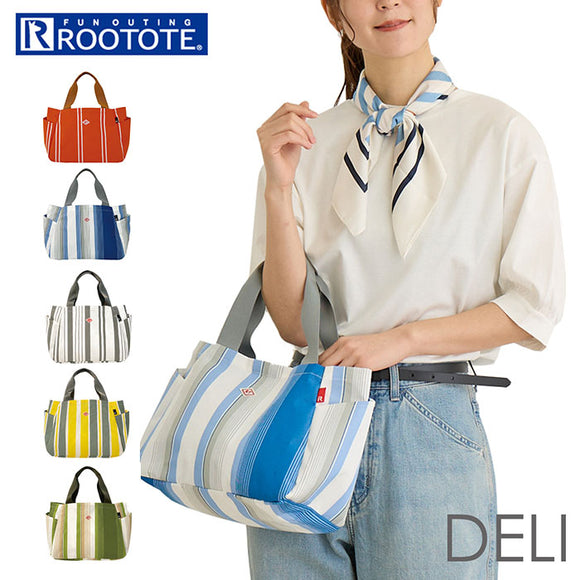 ルートート トートバッグ 1459 ROOTOTE 通販 トートバック レディース 仕切り付き 自立 軽量 軽い おしゃれ 撥水 はっ水 シンプル ストライプ 普段使い SN. DELI デリ Parootie
