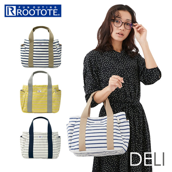 ルートート トートバッグ 3080 通販 ROOTOTE デリ DELI トートバック レディース トート バッグ バック 小さめ 天竺 コットン 軽量 軽い 自立 仕切り ボーダー おしゃれ シンプル 大人