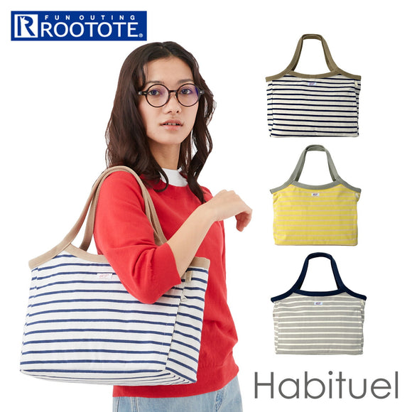 ルートート トートバッグ 3081 通販 ROOTOTE トートバック トート バッグ バック レディース ハビチュエル Habituel 天竺 コットン 肩掛け A4 大容量 通勤 通学 おしゃれ シンプル 大人