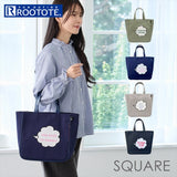 ルートート rootote トートバッグ 3540 通販 トートバック 手持ちバッグ 手提げバッグ 手提げカバン 通勤 通学 サブバッグ 旅行 小さめ SQUARE スクエア 正方形 レディース おしゃれ
