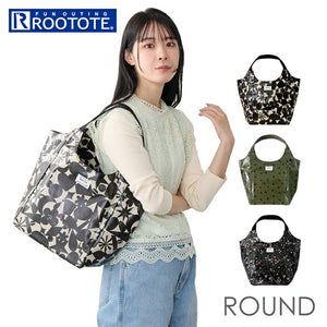 ROOTOTE ルートート トートバッグ 3602 通販 ラミネート トートバック ショルダーバッグ レディース 大きめ A4 肩掛け 大容量 通勤 通学 軽量 軽い 撥水 マチあり マチ広め ROUND
