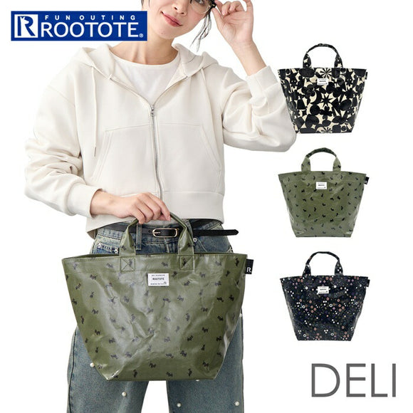 ROOTOTE ルートート トートバッグ 3603 通販 ラミネート トートバック 手提げバッグ レディース 小さめ A5 軽量 軽い 撥水 自立 舟形 マチあり マチ広め シンプル かわいい おしゃれ