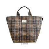 ルートート ラミネート ROOTOTE 3608 通販 トートバッグ トートバック 横型 舟形 ランチトートバッグ サブバッグ レディース 小さめ 通勤 通学 軽量 軽い 撥水 チェック柄 シンプル