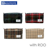 ルートート ラミネート ROOTOTE 3609 通販 ポーチ 化粧ポーチ 小物入れ メイクポーチ コスメポーチ ペンケース レディース 大人 かわいい おしゃれ チェック 撥水 軽量 軽い 旅行
